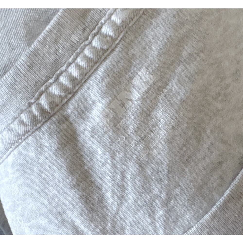 PINK Gray Cotton Crewneck T-Shirt White Logo Back Graphic Size XS - Picture 8 of 8